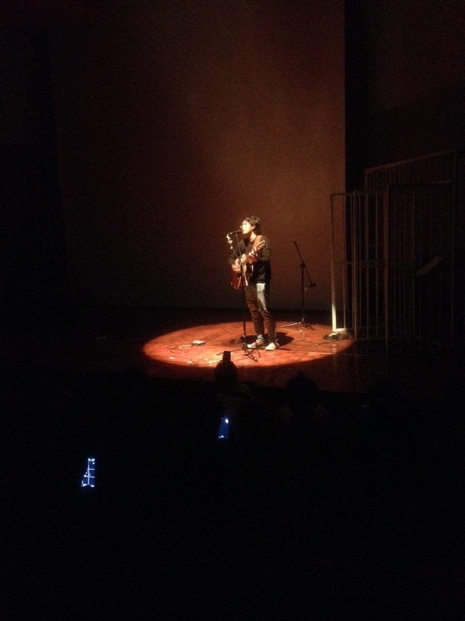 Guna Warma (Nosstress) membawakan lagu Dekon. Goethehaus (21/8)
