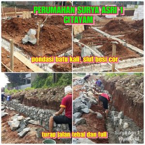 Proses Pengerjaan Perumahan Surya Asri Ciyatam