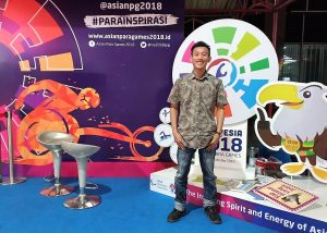 Saya di salah satu tenant di Jakarta Fair 2018