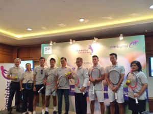 Presdir Combiphar, PP PELTI, perwakilan The Sultan Hotel & Residence Jakarta Para atlet yang siap bertanding dalam Combiphar Tennis Open 2018